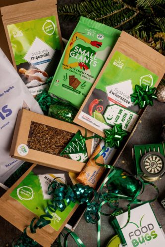  Edible insects - Large Christmas gift set - chocolate + socks