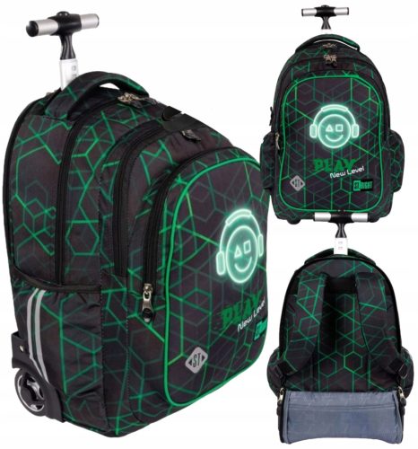 Youth School Backpack with Wheels St.Right TB1 for Boys - NEW LEVEL