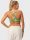  SPORTS BRA TOP GREEN TIE DYE PATTERN BOXER STRAPS ICYZONE M