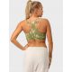  SPORTS BRA TOP GREEN TIE DYE PATTERN BOXER STRAPS ICYZONE M