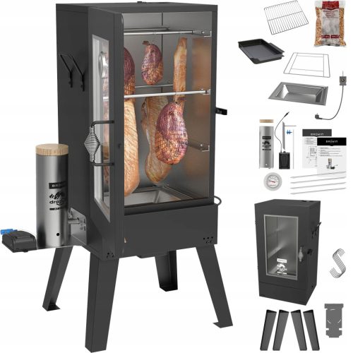  ELECTRIC SMOKEHOUSE BROWIN dragON AUTOMATIC SMOKE GENERATOR GLASS 70L