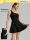  GLOWMODE FeatherFit Black One Shoulder Mini Short Dress L