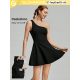  GLOWMODE FeatherFit Black One Shoulder Mini Short Dress L