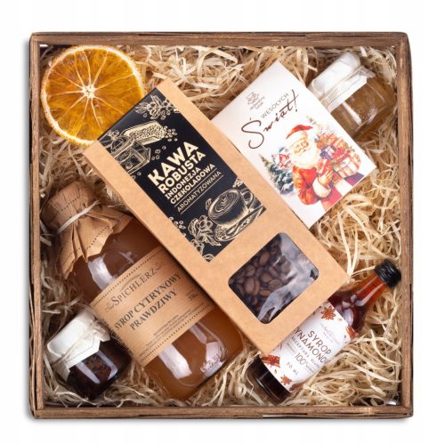  Elegant GIFT BASKET for NICHOLAS DAY coffee tea syrup set