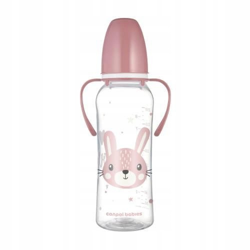  Canpol babies Standard narrow bottle with handles 250ml CUTE ANIMALS 0m+