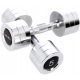  Chrome Knurled Dumbbells 2x5kg CHD05 HMS Steel Weights