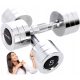 Chrome Dumbbell Set HMS Dumbbell 2x5kg Fitness Crossfit Exercises