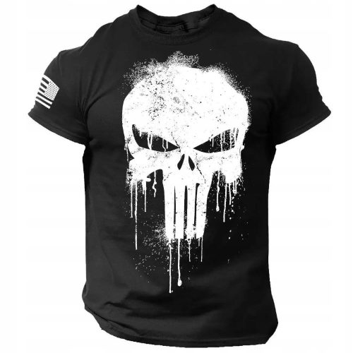  GYM WEAR PRO PREMIUM T-shirt Training Gym BREATHABLE BL.SKULL size M