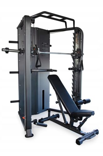  Smith Machine Dual Crossover Exercise Cable + Bench