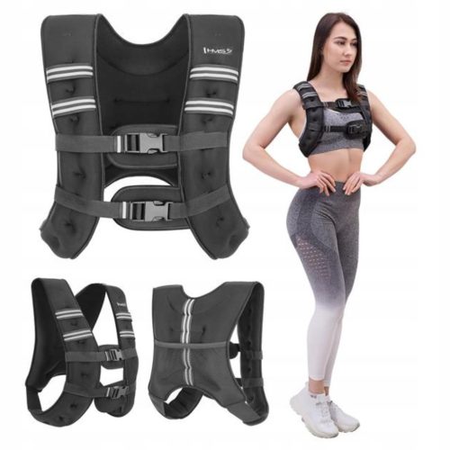  Black weighted training vest 5kg HMS KTO05