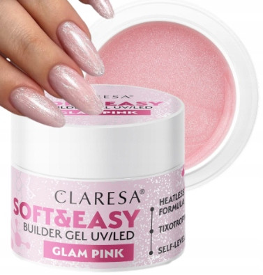  CLARESA BUILDING GEL SOFT&EASY GLAM PINK 90g