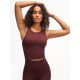  SPORTS TOP SMOOTH FITTED BURGUNDY SHORT STRAP GLOWMODE L