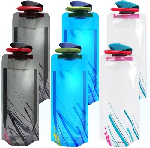  Water Bottle Foldable Flexible Reusable 700 ml Set of 6