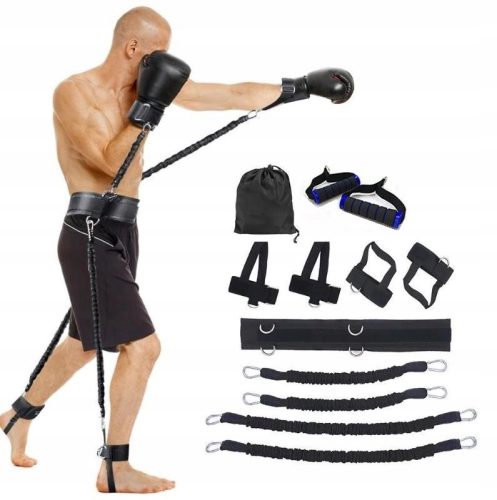  Set of resistance bands for boxing and jumping training Muscleforge KF-69 12 pcs.