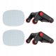  4 Wheels Ab Roller Fitness Equipment with Mat No Noise Abdominal Roller for