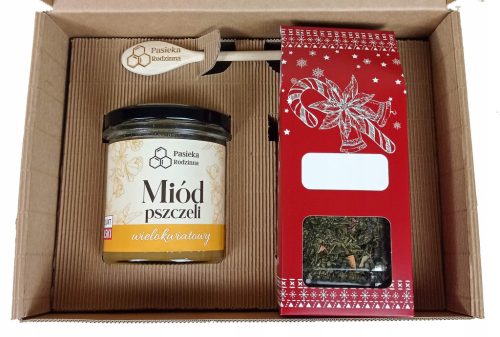  CHRISTMAS GIFT SET MULTI-FLOWER HONEY 410G + HEART TEA 50G