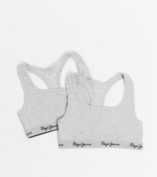  PEPE JEANS SPORTS BRA 2PACK GREY XS 1VAF