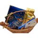  Gift basket coffee, tea sweets packed in a wicker basket