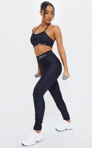  TT94 BLACK PRETTYLITTLETHING SPORTS LEGGINGS S