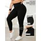  SPORTS RIBBED SHAPING LEGGINGS HIGH WAIST BLACK SHEIN XL 42