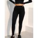  SHEIN HIGH WAIST RIBBED SPORTS LEGGINGS BLACK L 40