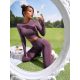  SPORTS FITTED LONG SLEEVE CROP TOP PURPLE SHEIN L 40