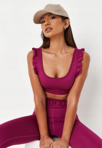  ZZ89 SPORTY TOP FUCHSIA WITH FRILL MISSGUIDED 40