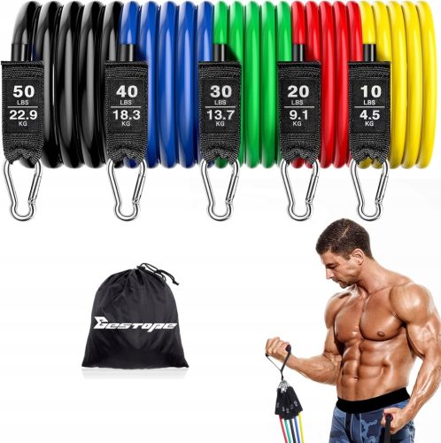  RESISTANCE BANDS SET EXERCISE BANDS RUBBER BANDS