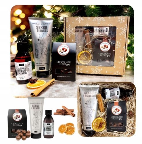  Christmas Gift Box for Him Vegan cosmetics and hazelnuts