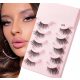  ARTIFICIAL EYELASHES STRIP SET OF 5 PAIRS HALF EYE ACCENT 1008