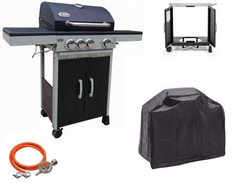  ALABAMA DEKRAFT GAS GRILL 3+1 BURNERS CAST IRON GRID + REDUCER COVER