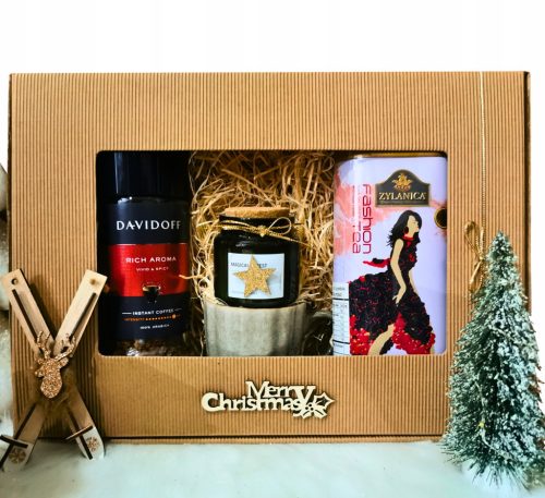  BASKET GIFT SET TEA COFFEE NICHOLAS DAY GIFT GIFT FOR CHRISTMAS
