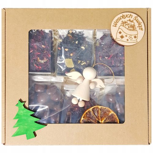  GIFT SET BASKET Christmas 4 TEAS GOOSEBERRY CRANBERRY IN CHOCOLATE