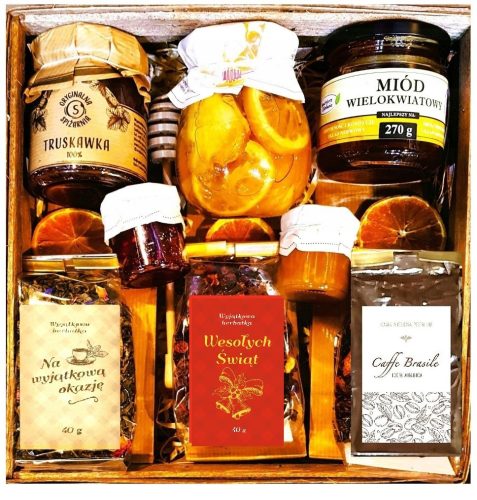  BASKET GIFT BOX GIFT GIFT HONEY TEA COFFEE FOR CHRISTMAS NICHOLAS