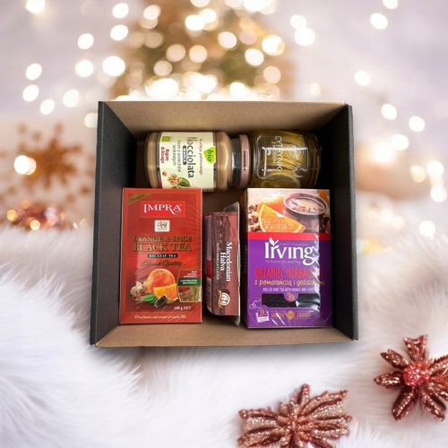  BASKET GIFT BOX GIFT GIFT TEA HALVA CREAM LEMON IN HONEY