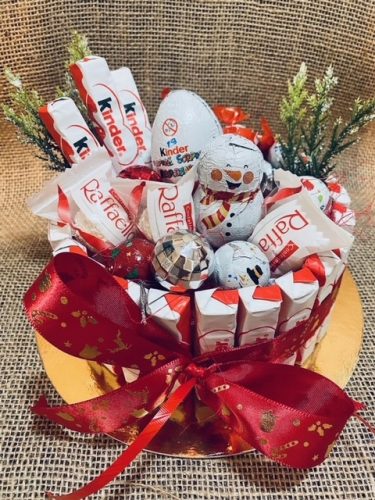  Kinder chocolate cake Christmas gift Santa Claus Holidays