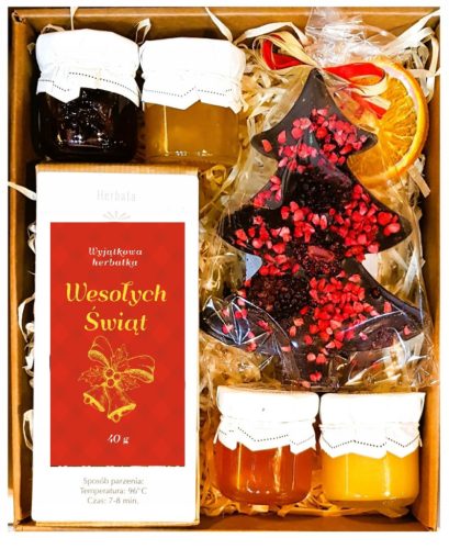  BASKET GIFT SET CHRISTMAS GIFT HONEY TEA CHRISTMAS TREE