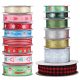  CHRISTMAS RIBBON IN 15 COLORS, DECORATIVE CHECKERED