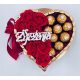  Heart Cake with Chocolates Merci Ferrero Rocher Soap Roses Gift