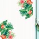  Removable Tropical Leaves Flowers Bird Wall S