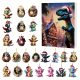  24 Acrylic Dinosaur Pendant Set Christmas Countdown Calendar