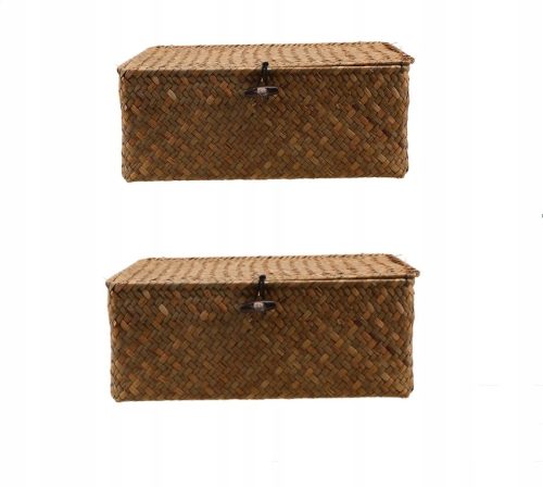  2 pieces Wicker baskets Box with lid