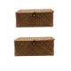  2 pieces Wicker baskets Box with lid