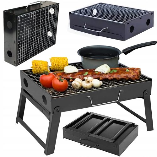  TOURIST GRILL PORTABLE FOLDABLE SUITCASE CHARCOAL CAMPING BBQ