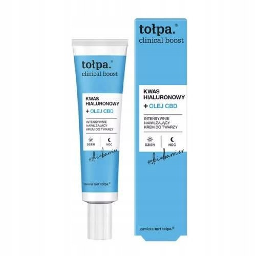  Intensively moisturizing face cream HYALURONIC ACID + CBD OIL 40ml TOŁPA