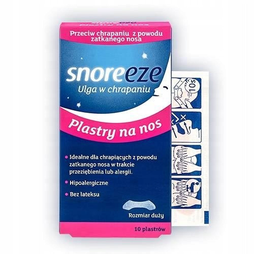  Snoreeze, large nasal strips, SNORING, 10 pieces