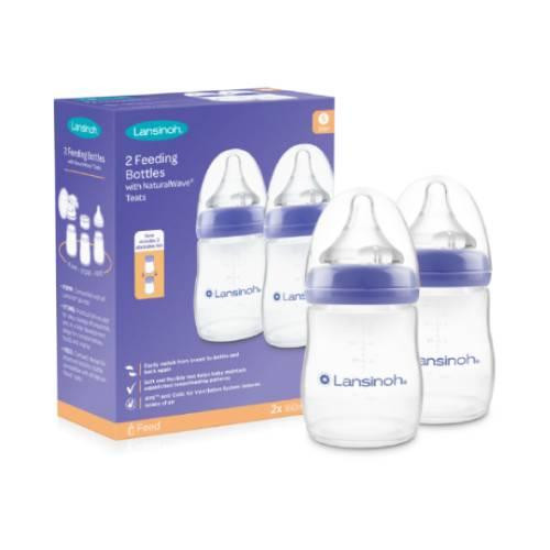  LANSINOH Set of 2 x Bottle 160ml + teats