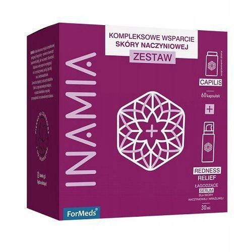  INAMIA Redness Relief Set Soothing serum, 30ml + Capilis, 60 capsules