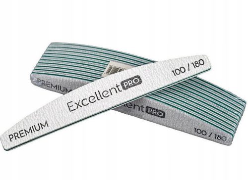  10 x EXCELLENT PRO NAIL FILE BOAT REINFORCED PREMIUM 100/180