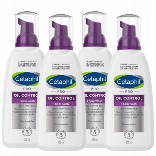 Cetaphil Pro Oil Control Foaming Face Wash, 944ml (4x 236ml) - Gentle & Effective